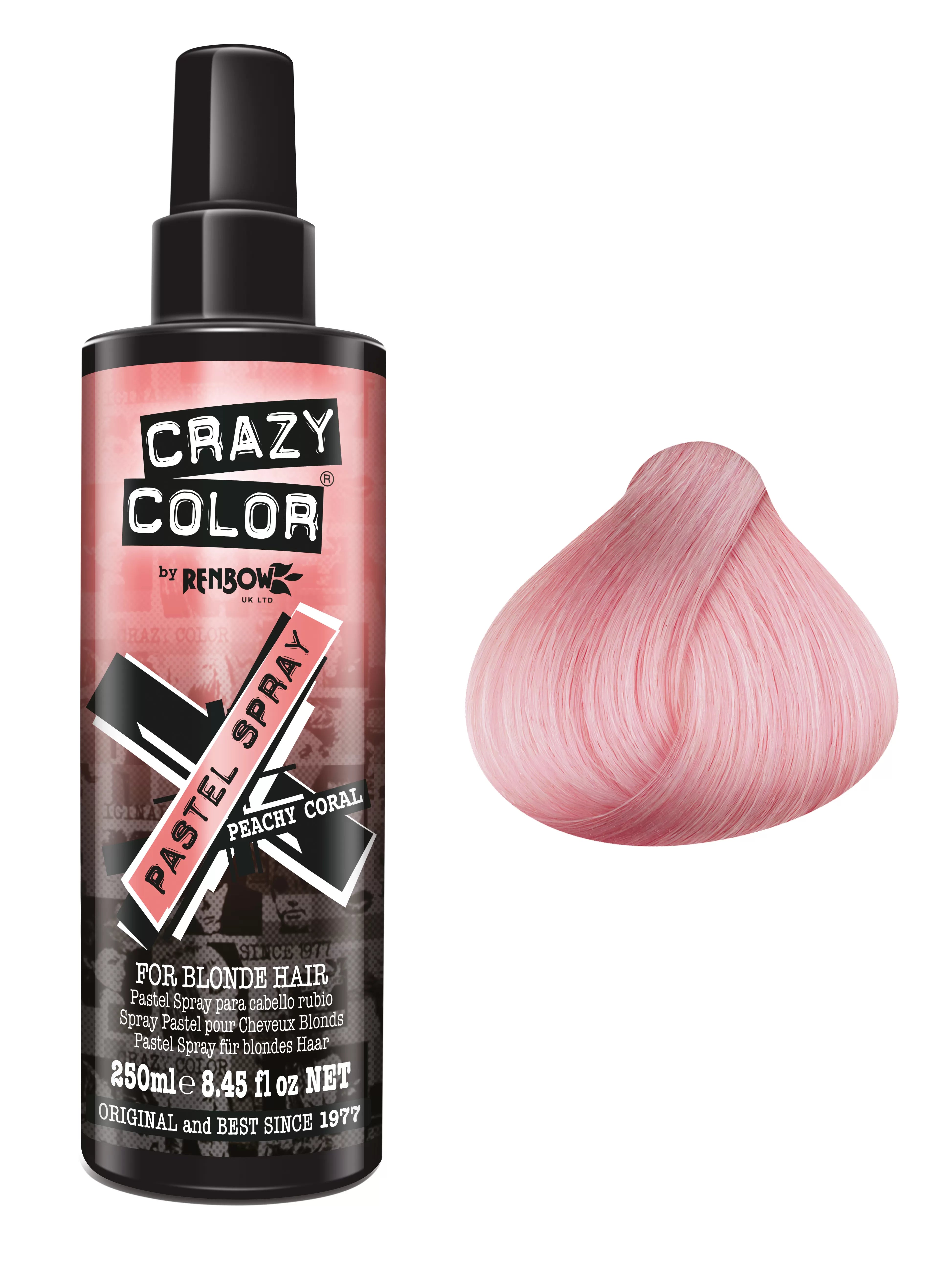 CRAZY COLOR Spray R activ Peachy Coral 250ml