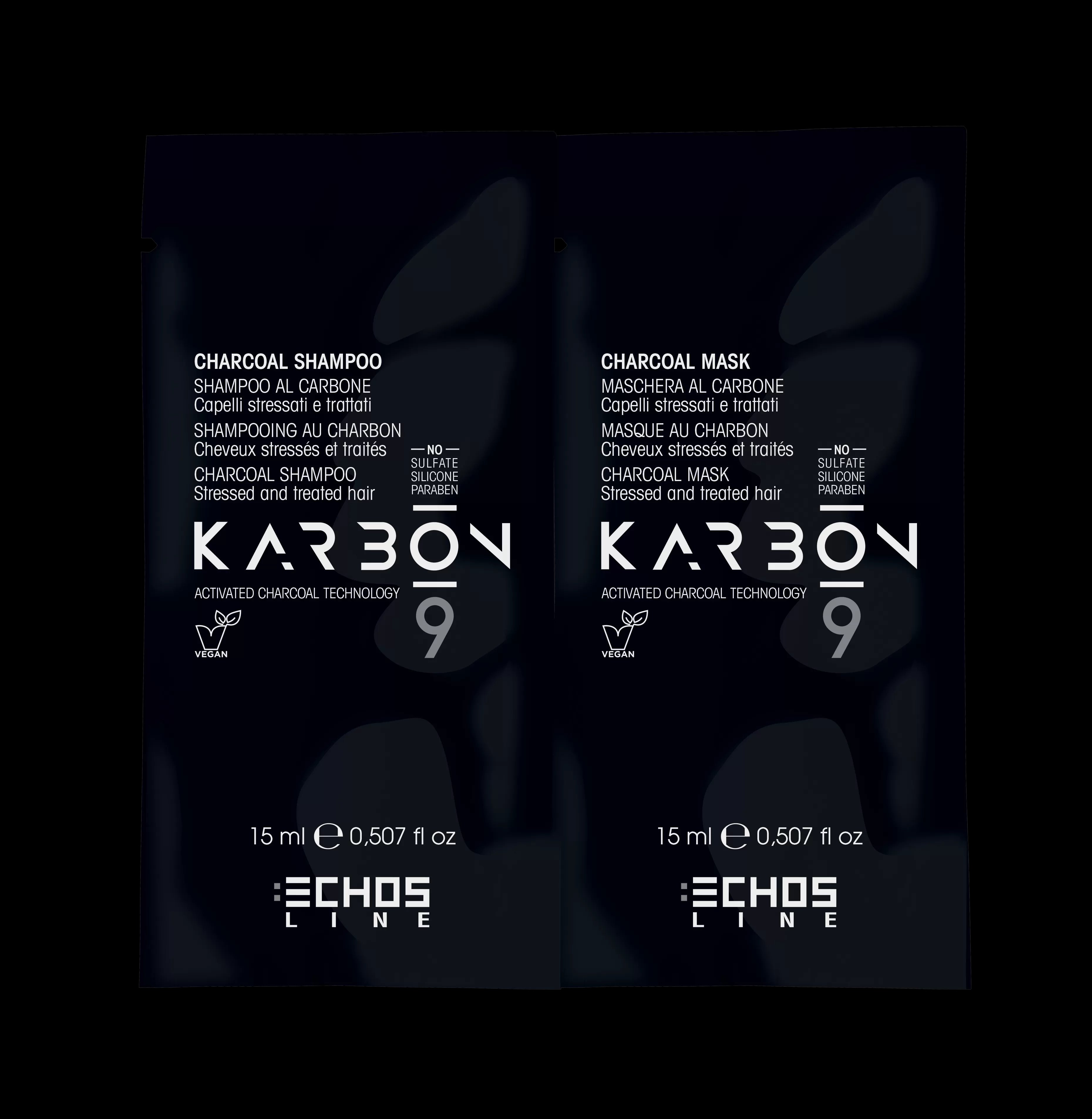 Echantillon Shamp + Masque 15ml charbon KARBON 9-