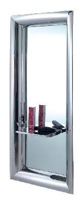 Coiffeuse Rudy Inox avec miroir et tablette