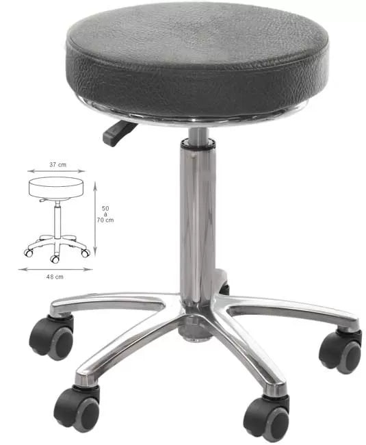 Tabouret de Coupe SANTIA-2 Noir Hauteur réglable