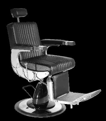 Fauteuil barber HARLEM-2 noir chromé
