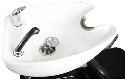 Fauteuil Bac de Lavage GRENADA avec Siège Coulissant - Noir, Cuvette Basculante