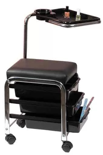 Tabouret Manisit 3 Tiroir+Tablet Noire