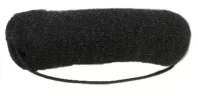 Crepon à chignon long - Noir - 4x18cm