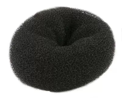 Crepon à chignon pouf - Noir - 9x3.5cm