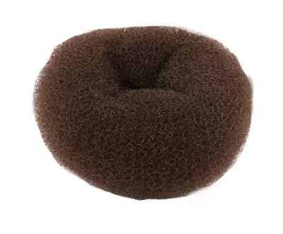 Crepon à chignon pouf - Chatain - 9x3.5cm