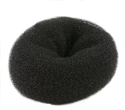 Crepon à chignon pouf - Noir - 12x5cm