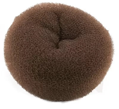 Crepon à chignon pouf - Chatain