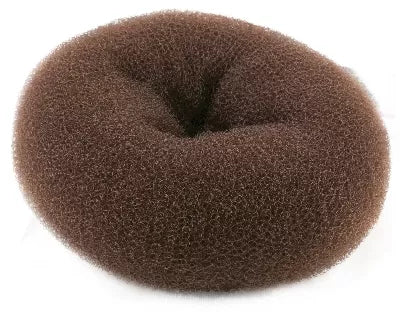 Crepon à chignon pouf - Chatain