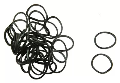 Elastiques Silicone 20 mm noirs (+/- 2000 pièces)
