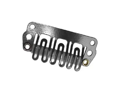 Peigne Miniclip Postich 6 dents X12 Noir 32Mm