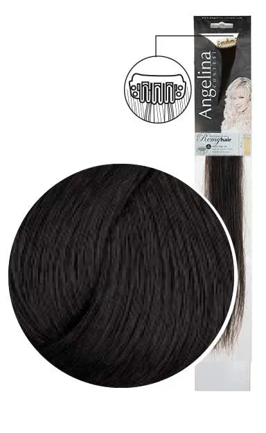 Mèche Ag-Ct Remyhair 2 Clips 1B 1 7X45Cm X1