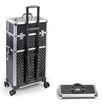 Valise BI-CAZ Noire - 42 x 23 x 79 cm, 4 Roulettes 360°