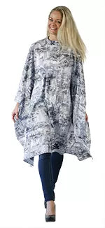 Maxi-Cape-peignoir GM gris dessin CITY