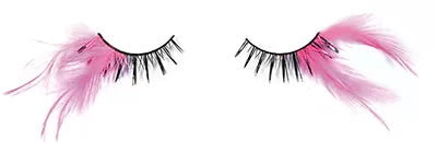 Faux Cils Crazy Plume Noir+Fushia X2 Aveccolle