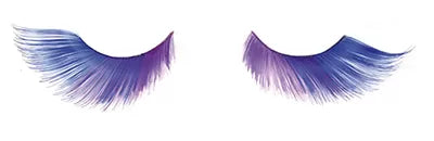 Faux Cils Crazy Plume Flamme Bleu X2 Aveccolle