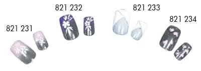 Fake Nail Decor Flr+Stras Rosx24 With Glue