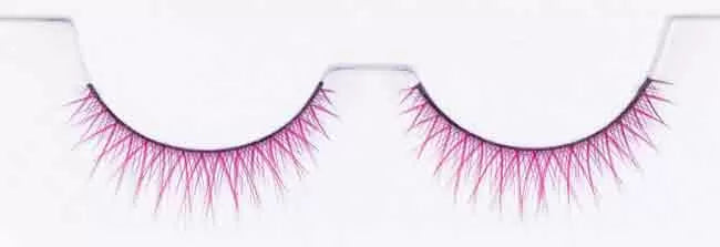 FAUX CILS COLORE ROSE x2 AVEC COLLE