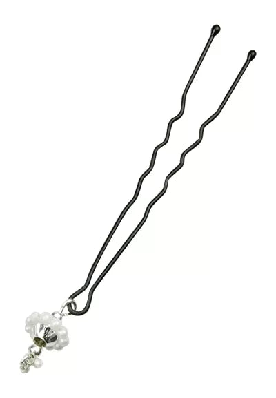 Décorcoif Eping.Pepite Argent-Perlx6