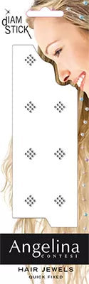10 Squar Crystal Hair Ornaments (2mm)