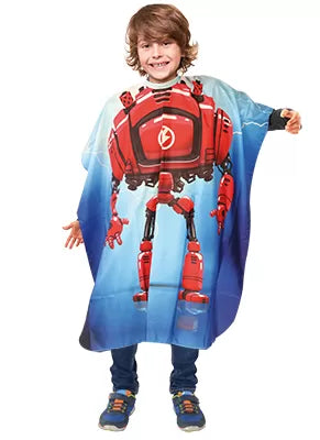 Peignoir cape enfant dessin ROBOT-KID