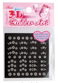 Décor Ongle Fleur+Coeur Blanc Xst-54 - IB