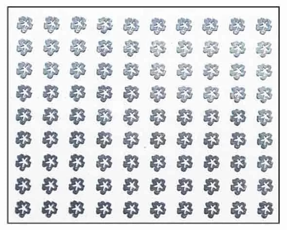 Décor Ongles Argent Fleurs Mns04 - IB