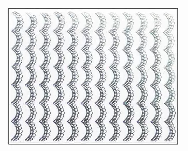 Silver Nail Decor Garlands Mns06 - IB