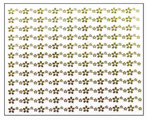 Décor Ongles Dore Fleurs Mns41 - IB