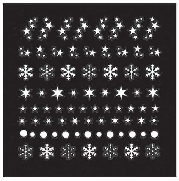 Décor Ongles Blanc Etoiles Xst46 - IB