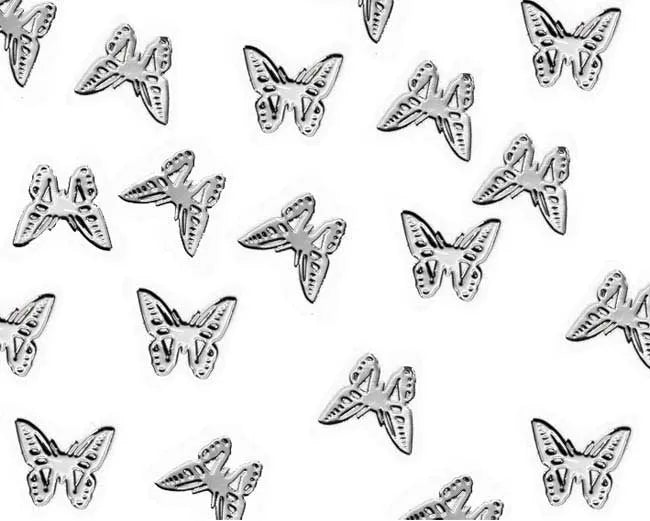 Décor Ongles Papillon Silver Mnds-24 - IB