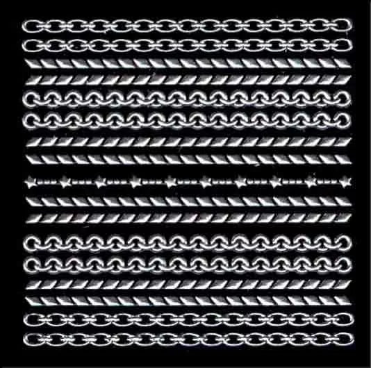 Décor Ongles Argent Chaines Xts144 - IB