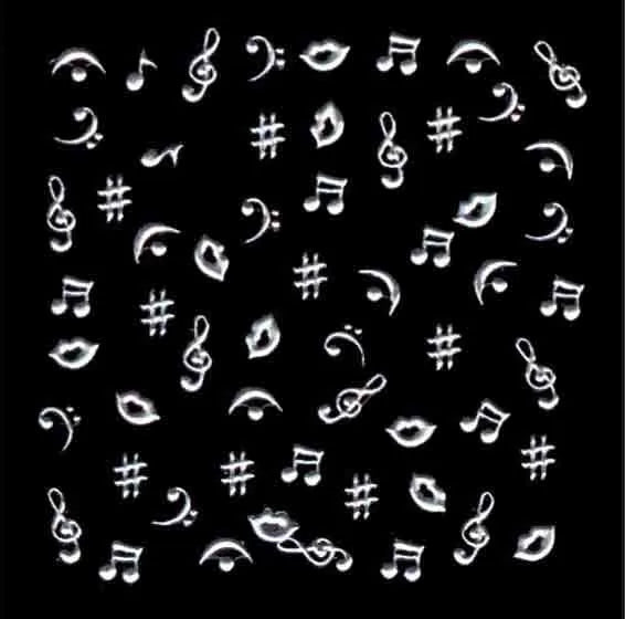 Décor Ongles Argent Musique Xts142 - IB