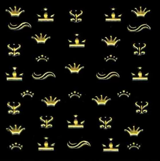 Décor Ongles Doree Couronne Xts146 - IB