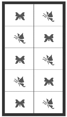 Décor Ongles pochoir transfert Papillon