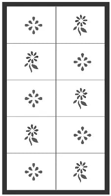 Décor Ongles pochoir transfert Fleurs-2