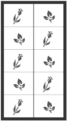 Décor Ongles pochoir transfert Fleurs-3