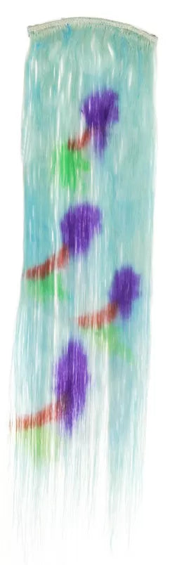 Mèches Naturelles Décor Bleu Fleur12X45Cm