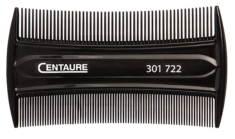 Peigne Antiparasite Fin ABS noir(8,5cm) - CENTAURE