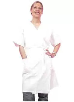 Blouse Kimono Unisex Coton Blanc