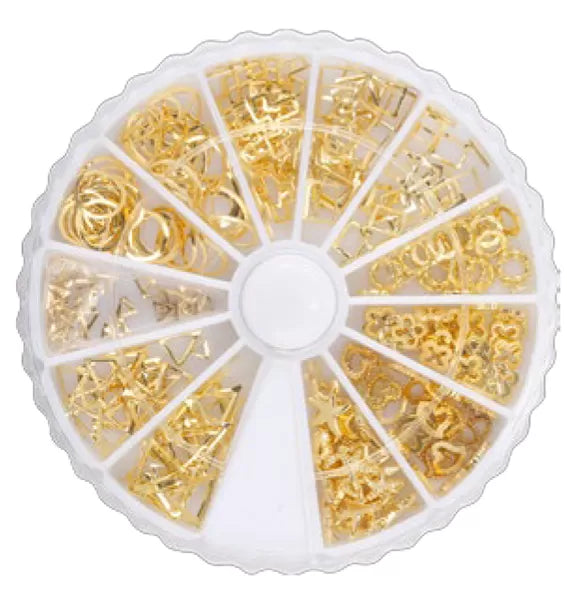 Decor Ongle BARRE +/-12x20 Or motif assortis