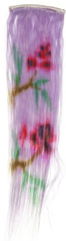 Mèches Naturelles Décor Fleur Mauve 12X45Cm