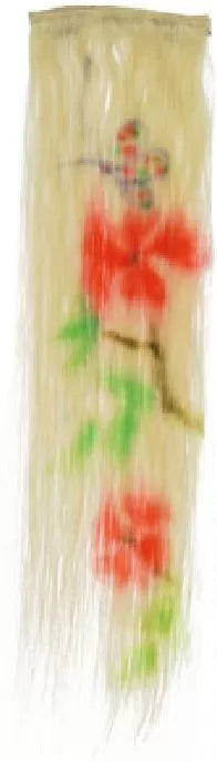 Mèches Naturelles Décor Blond Tc Fleur12X45Cm