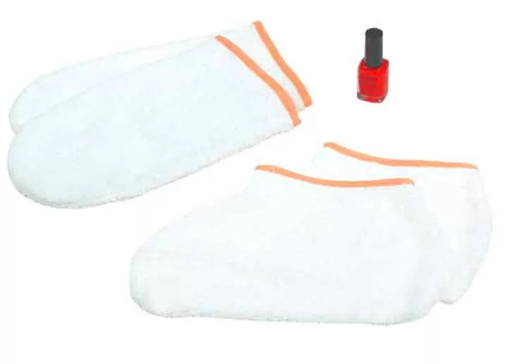 Gants esthétique/manucure blancs, x2