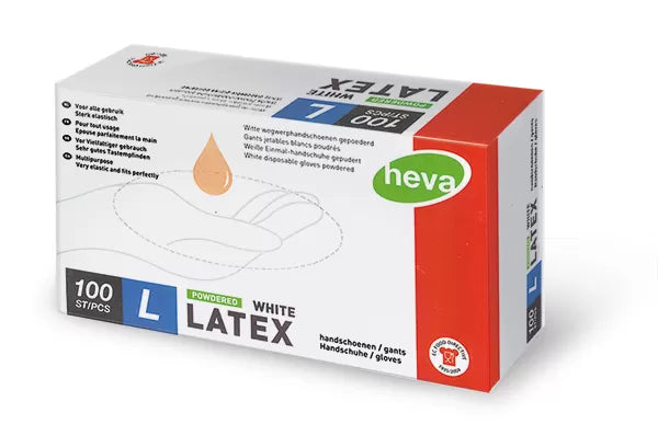 Gants en Latex Poudrés - Taille Large, Boà®te de 100