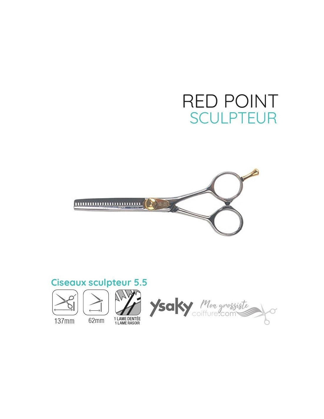 Ciseaux sculpteur Ergo 5.5 - YSAKY REDPOINT