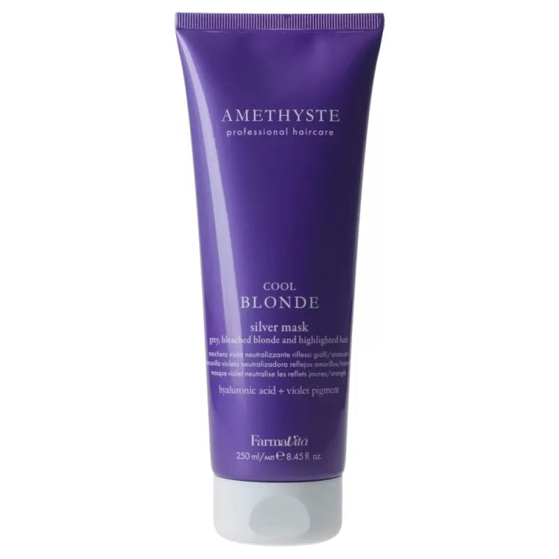 Masque silver - Cheveux gris, blonds décolorés et méchés - Amethyste BLONDE - (250ml)