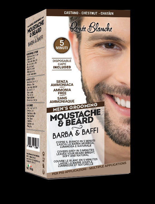 Brown Beard and Mustache Coloring Kit - Complete with Accessories