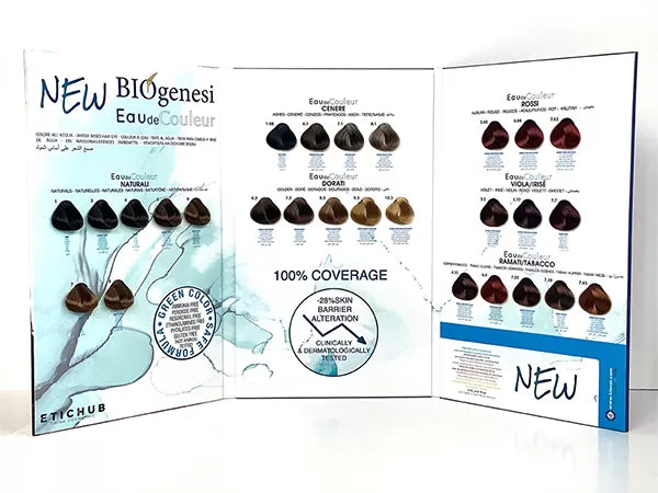 Eau-de-Couleur Color chart 27 strands Powder coloring
