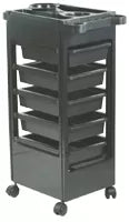 Table Baky Noire 5 Tiroirs Teinture/Permanente